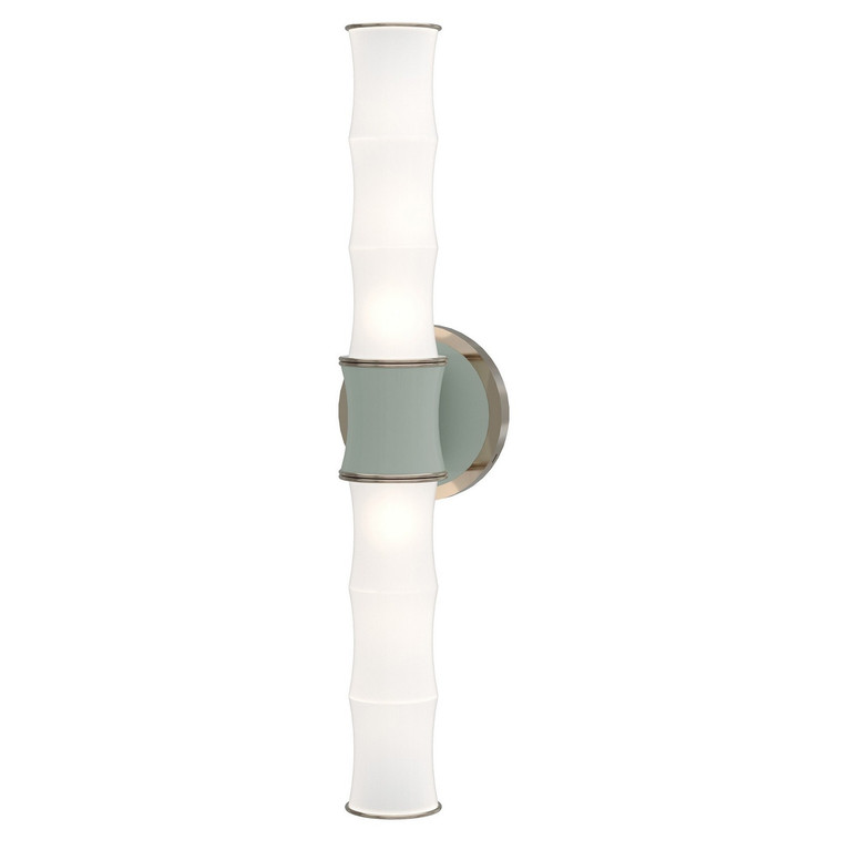 Robert Abbey - CL84 - Two Light Wall Sconce - Kane - Celadon w/Polished Nickel