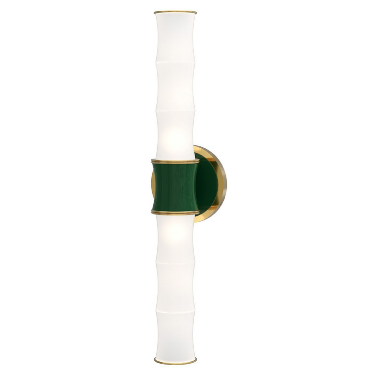 Robert Abbey - JU83 - Two Light Wall Sconce - Kane - Jungle w/Modern Brass
