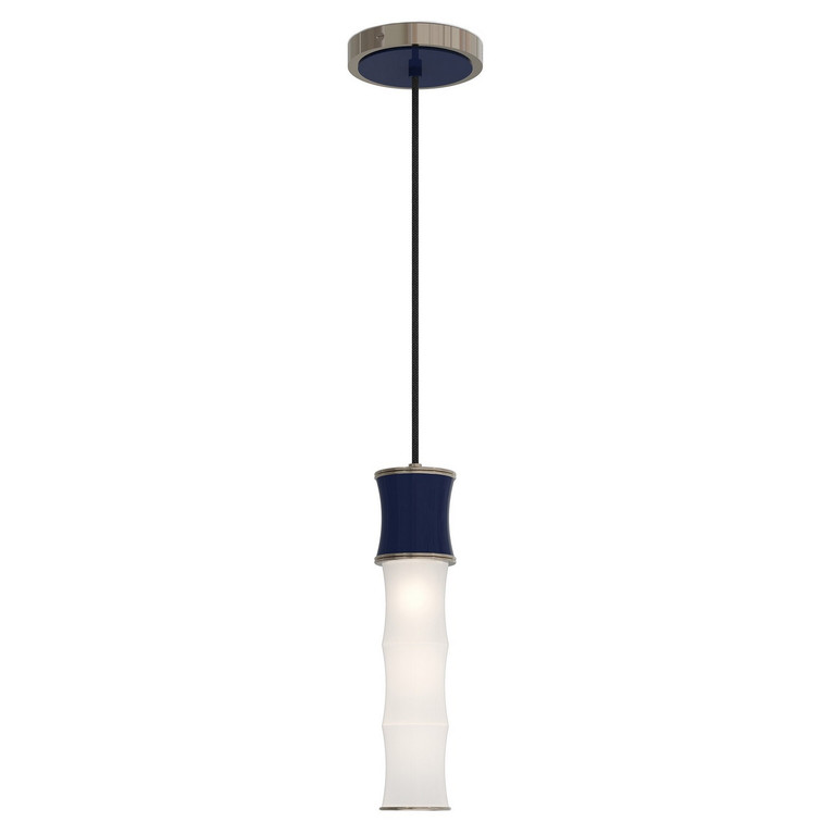 Robert Abbey - MB86 - One Light Pendant - Kane - Midnight Blue w/Polished Nickel