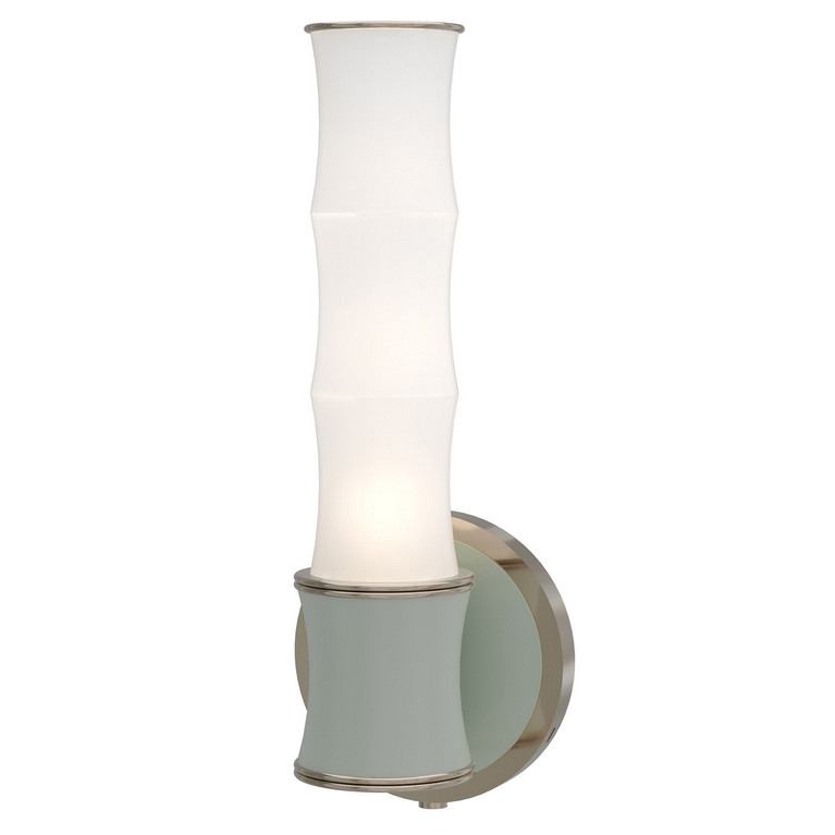 Robert Abbey - MCL69 - One Light Wall Sconce - Kane - Matte Celadon w/Polished Nickel