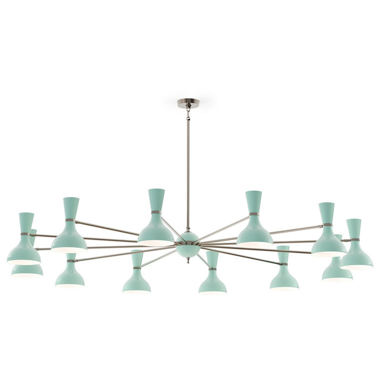 Robert Abbey - MN13MN - 12 Light Chandelier - Clare - Polished Nickel w/Mint Painted