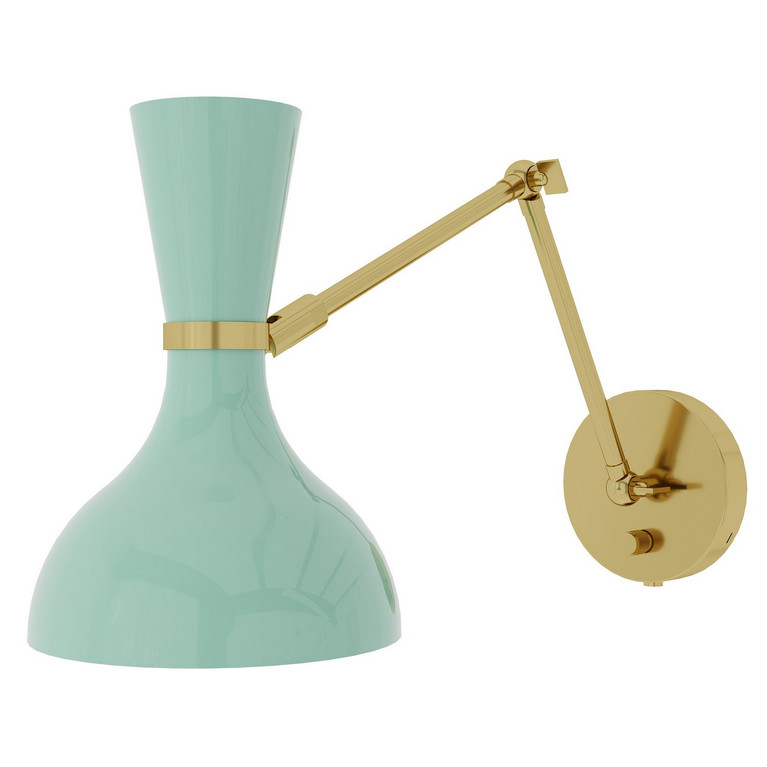 Robert Abbey - MN18MN - One Light Wall Sconce - Clare - Modern Brass w/Mint Painted