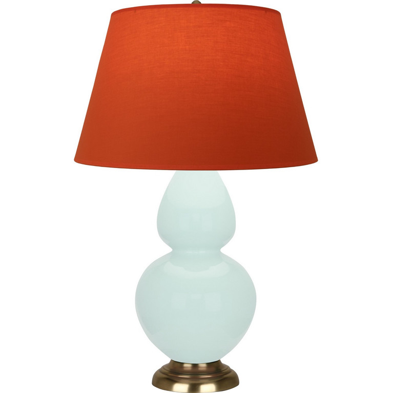 Robert Abbey - MN20T - One Light Table Lamp - Double Gourd - Mint Glazed Ceramic w/Antique Natural Brass