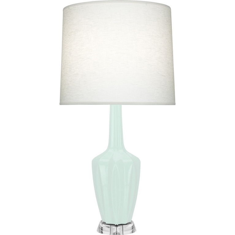 Robert Abbey - MN37 - One Light Table Lamp - Emma - Mint Glazed Ceramic w/Polished Nickel