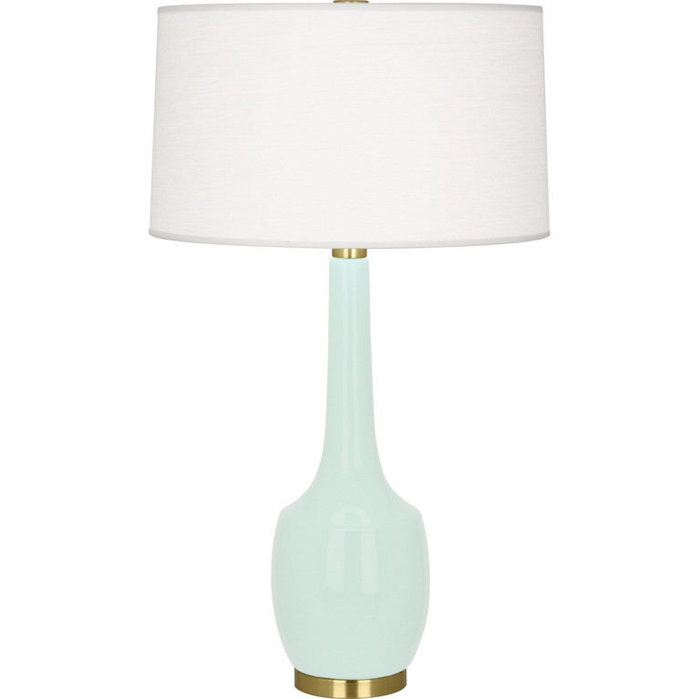 Robert Abbey - MN701 - One Light Table Lamp - Delilah - Mint Glazed Ceramic