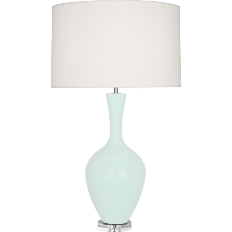 Robert Abbey - MN980 - One Light Table Lamp - Audrey - Mint Glazed Ceramic