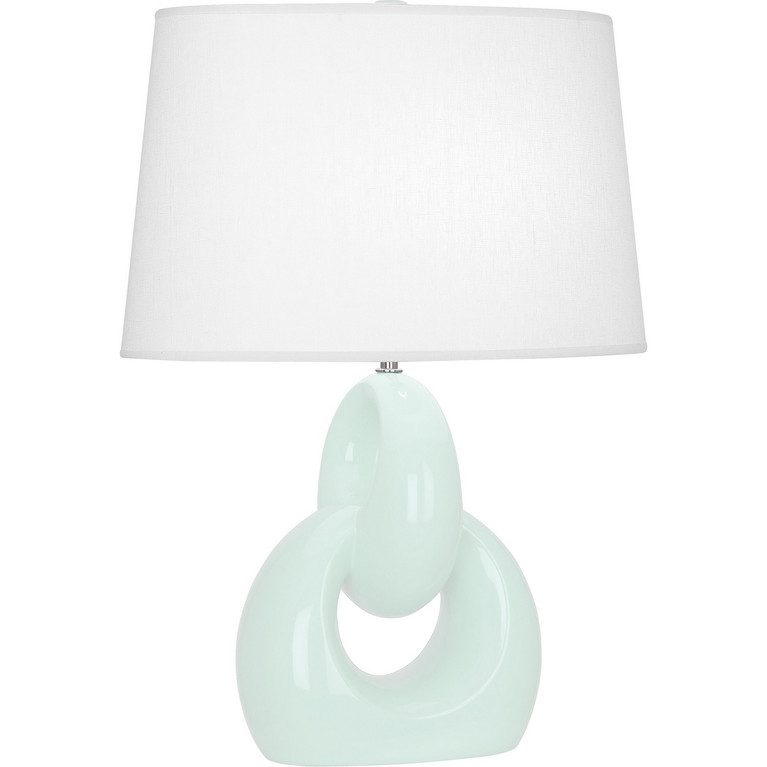 Robert Abbey - MN981 - One Light Table Lamp - Fusion - Mint Glazed Ceramic w/Polished Nickel