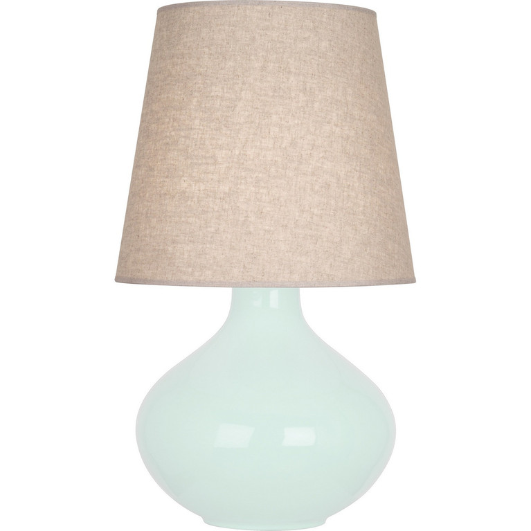 Robert Abbey - MN991 - One Light Table Lamp - June - Mint Glazed Ceramic