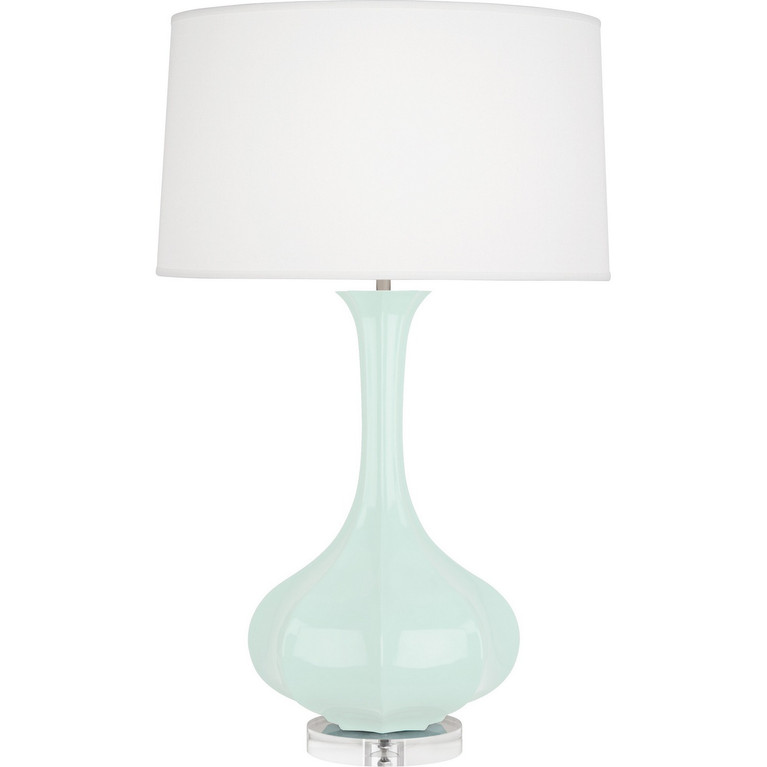 Robert Abbey - MN996 - One Light Table Lamp - Pike - Mint Glazed Ceramic w/Lucite