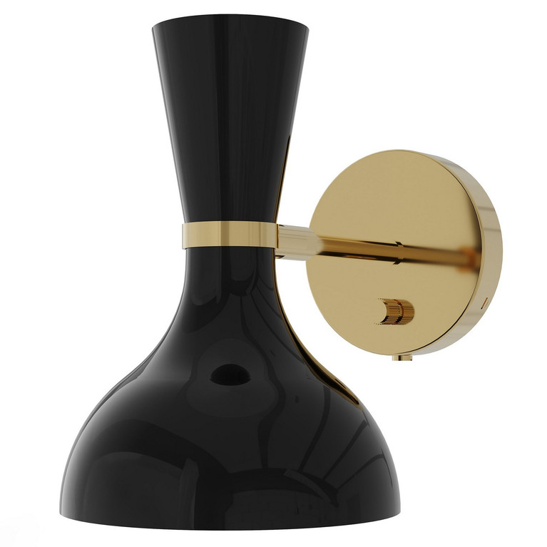 Robert Abbey - OS05OS - One Light Wall Sconce - Clare - Modern Brass w/Obsidian Painted
