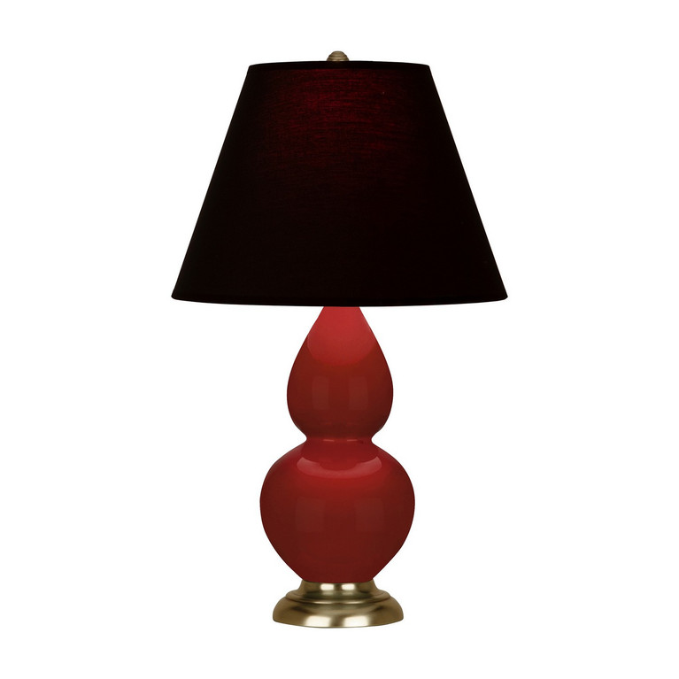Robert Abbey - OX10K - One Light Accent Lamp - Small Double Gourd - Oxblood Glazed Ceramic w/Antique Natural Brass