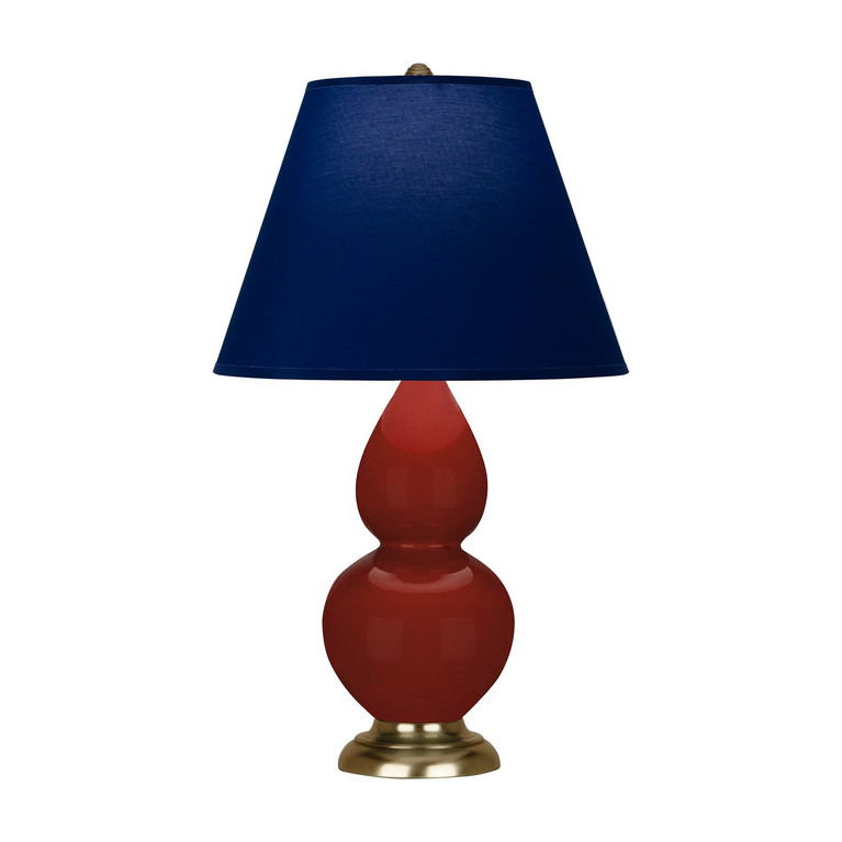 Robert Abbey - OX10N - One Light Accent Lamp - Small Double Gourd - Oxblood Glazed Ceramic w/Antique Natural Brass