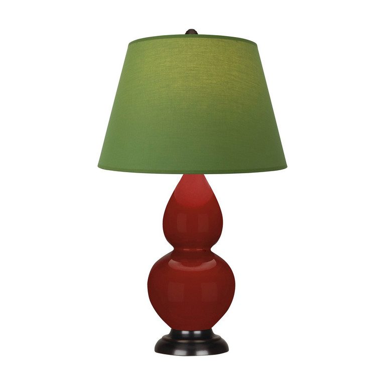 Robert Abbey - OX11G - One Light Accent Lamp - Small Double Gourd - Oxblood Glazed Ceramic w/Deep Patina Bronze