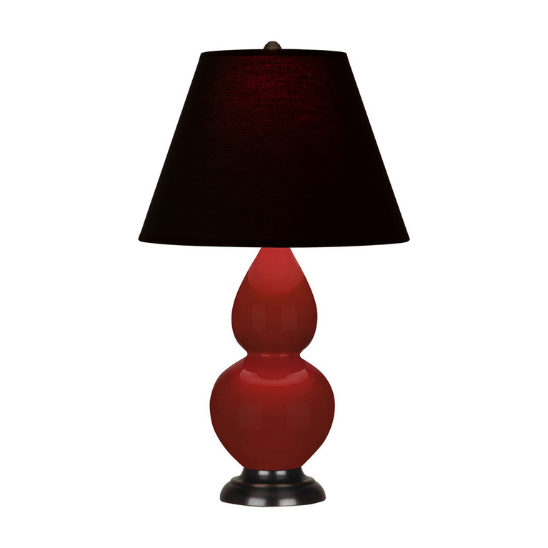 Robert Abbey - OX11K - One Light Accent Lamp - Small Double Gourd - Oxblood Glazed Ceramic w/Deep Patina Bronze