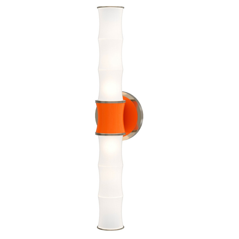 Robert Abbey - PM84 - Two Light Wall Sconce - Kane - Pumpkin w/Polished Nickel