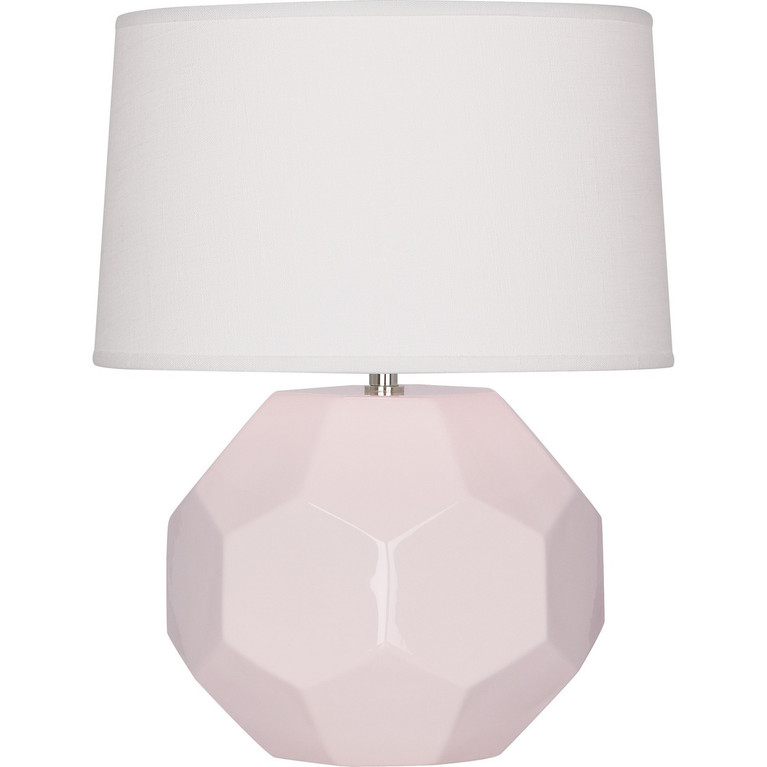 Robert Abbey - RW01 - One Light Table Lamp - Franklin - Rose Water Glazed Ceramic