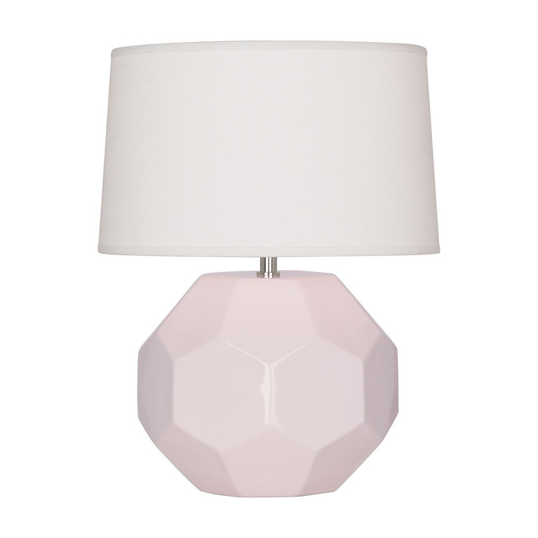 Robert Abbey - RW02 - One Light Accent Lamp - Small Franklin - Rose Water Glazed Ceramic