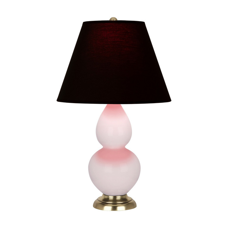 Robert Abbey - RW10K - One Light Accent Lamp - Small Double Gourd - Rose Water Glazed Ceramic w/Antique Natural Brass