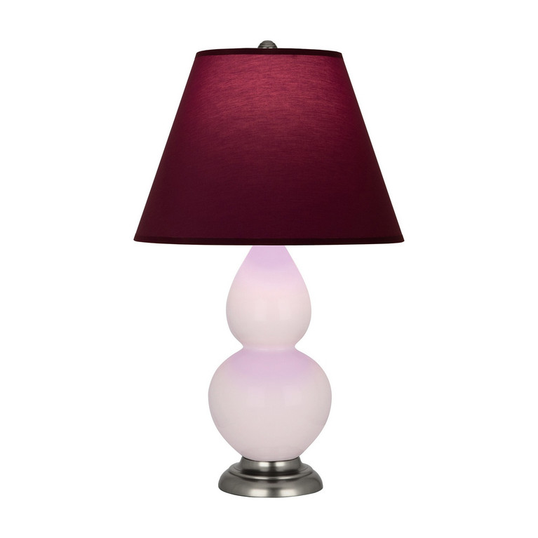 Robert Abbey - RW12P - One Light Accent Lamp - Small Double Gourd - Rose Water Glazed Ceramic w/Antique Silver