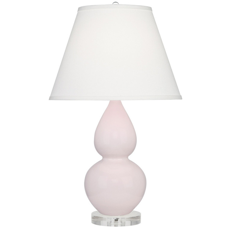 Robert Abbey - RW13X - One Light Accent Lamp - Small Double Gourd - Rose Water Glazed Ceramic w/Lucite