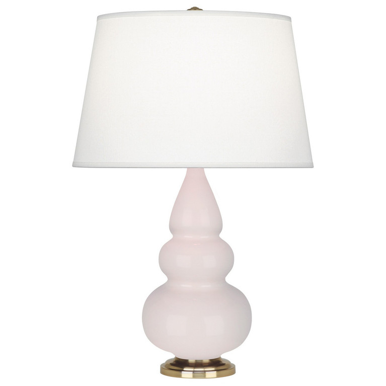 Robert Abbey - RW30X - One Light Accent Lamp - Small Triple Gourd - Rose Water Glazed Ceramic w/Antique Natural Brass