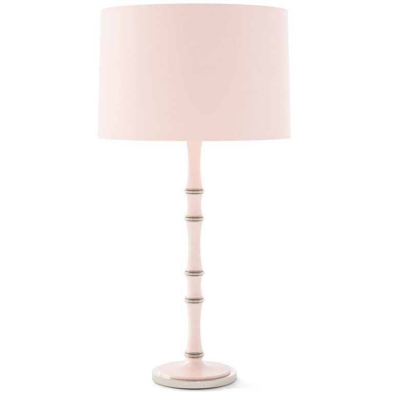 Robert Abbey - RW72X - One Light Table Lamp - Kane - Rose Water w/Polished Nickel