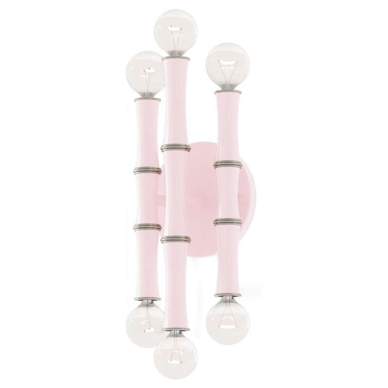 Robert Abbey - RW76 - Six Light Wall Sconce - Kane - Rose Water w/Polished Nickel