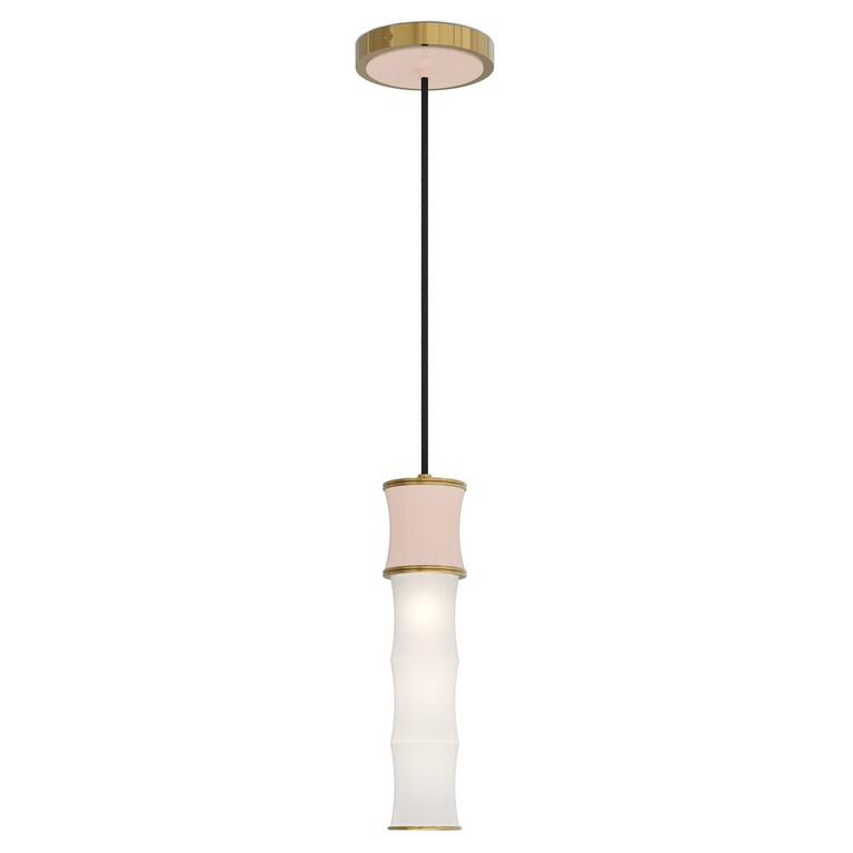 Robert Abbey - RW85 - One Light Pendant - Kane - Rose Water w/Modern Brass