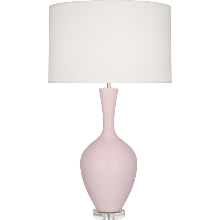 Robert Abbey - RW980 - One Light Table Lamp - Audrey - Rose Water Glazed Ceramic