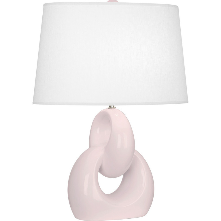 Robert Abbey - RW981 - One Light Table Lamp - Fusion - Rose Water Glazed Ceramic w/Polished Nickel