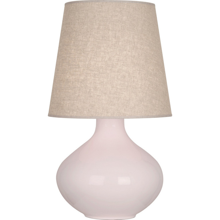 Robert Abbey - RW991 - One Light Table Lamp - June - Rose Water Glazed Ceramic