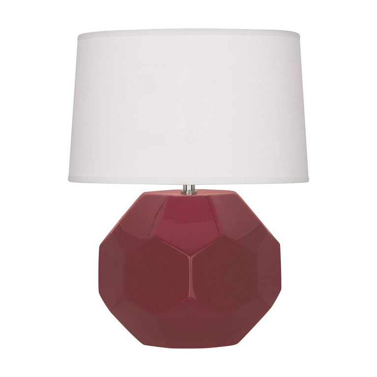 Robert Abbey - SM02 - One Light Accent Lamp - Small Franklin - Sugar Plum Glazed Ceramic