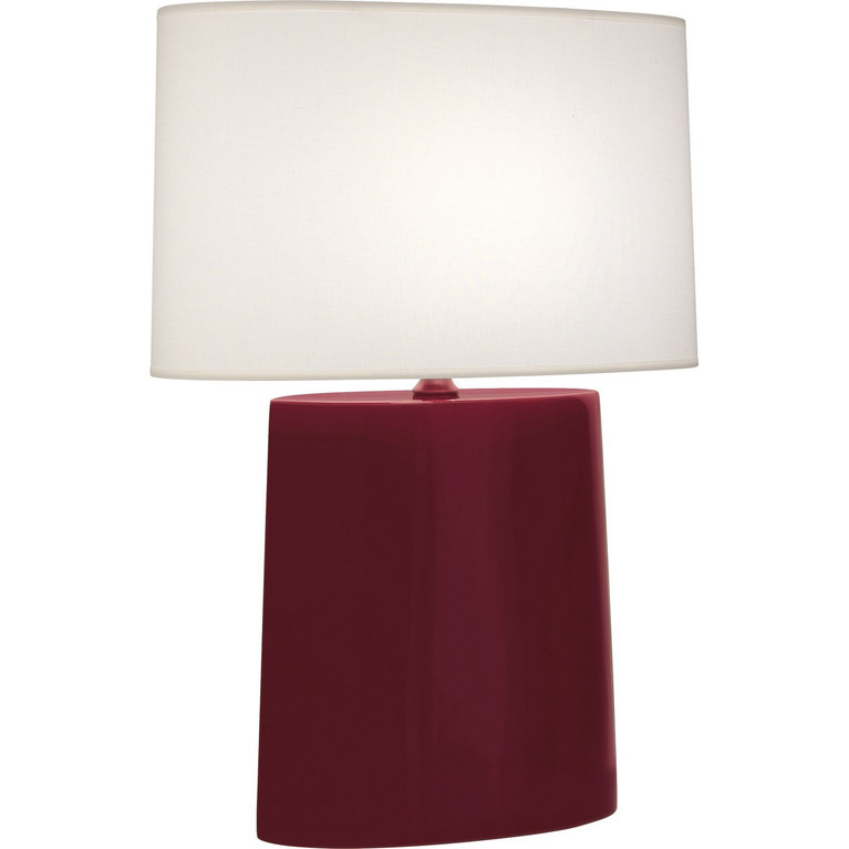 Robert Abbey - SM03 - One Light Table Lamp - Victor - Sugar Plum Glazed Ceramic
