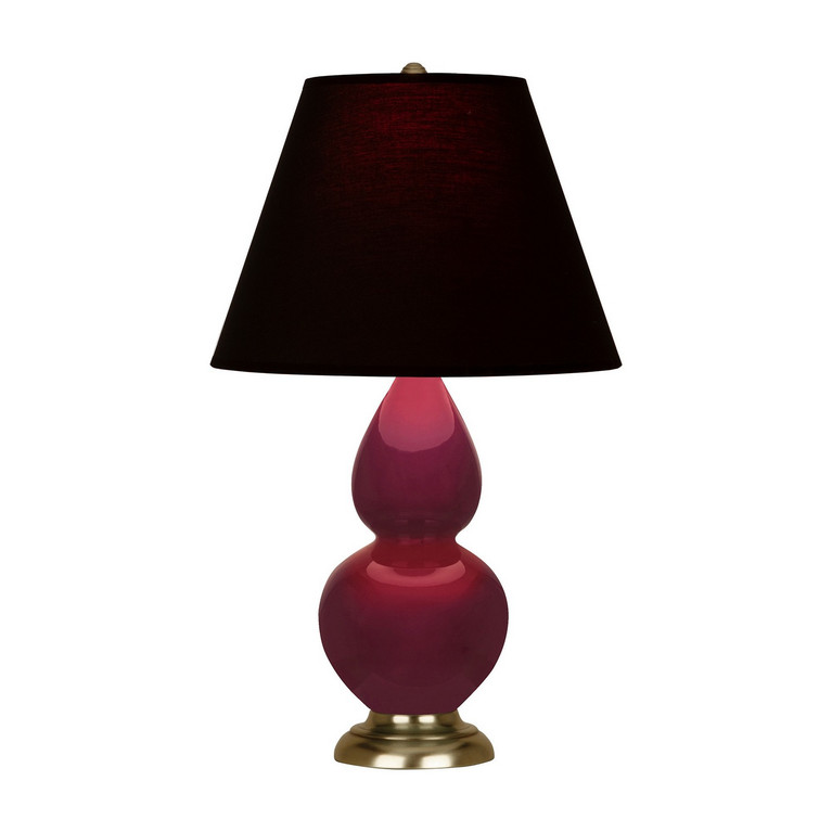 Robert Abbey - SM10K - One Light Accent Lamp - Small Double Gourd - Sugar Plum Glazed Ceramic w/Antique Natural Brass
