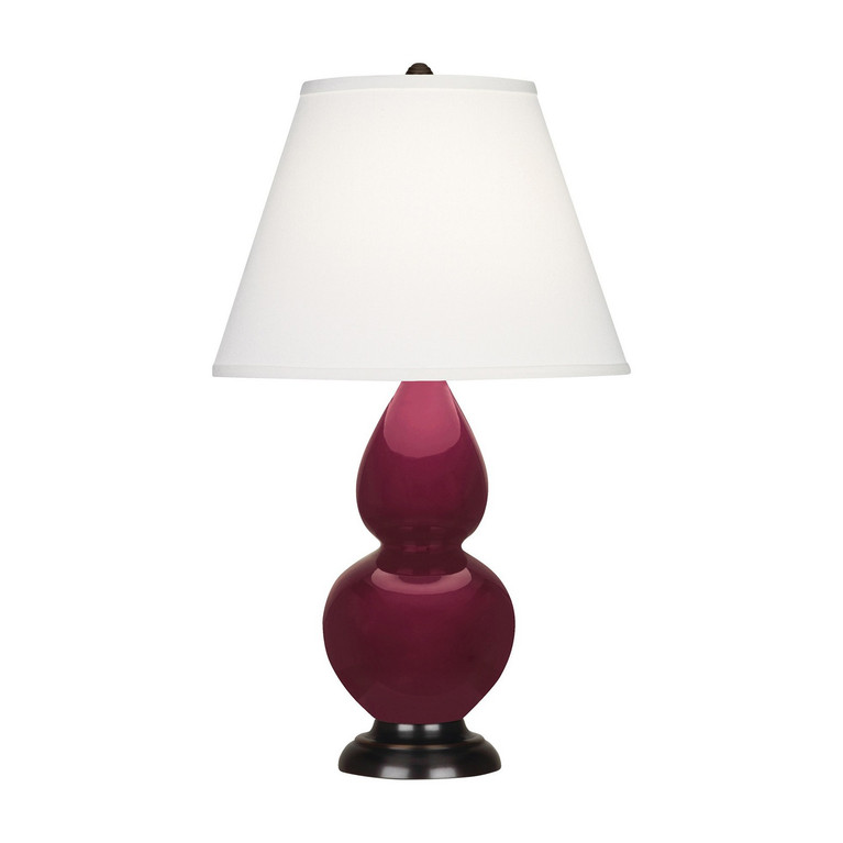 Robert Abbey - SM11X - One Light Accent Lamp - Small Double Gourd - Sugar Plum Glazed Ceramic w/Deep Patina Bronze