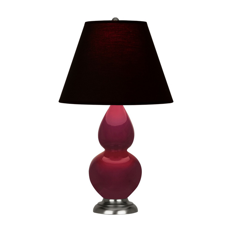 Robert Abbey - SM12K - One Light Accent Lamp - Small Double Gourd - Sugar Plum Glazed Ceramic w/Antique Silver