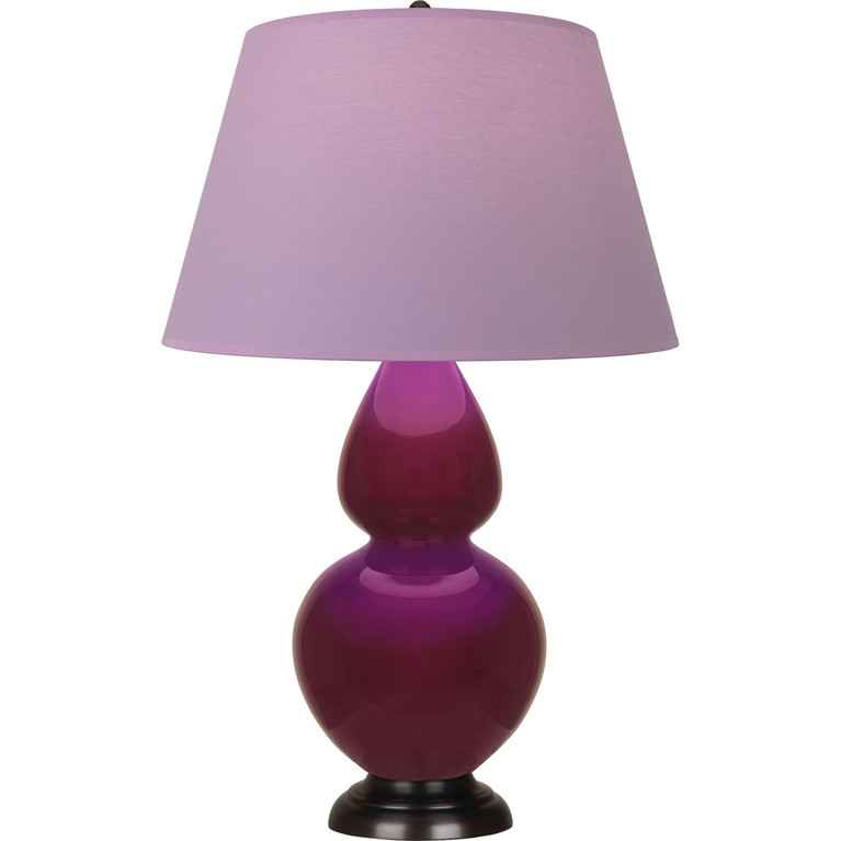 Robert Abbey - SM21L - One Light Table Lamp - Double Gourd - Sugar Plum Glazed Ceramic w/Deep Patina Bronze
