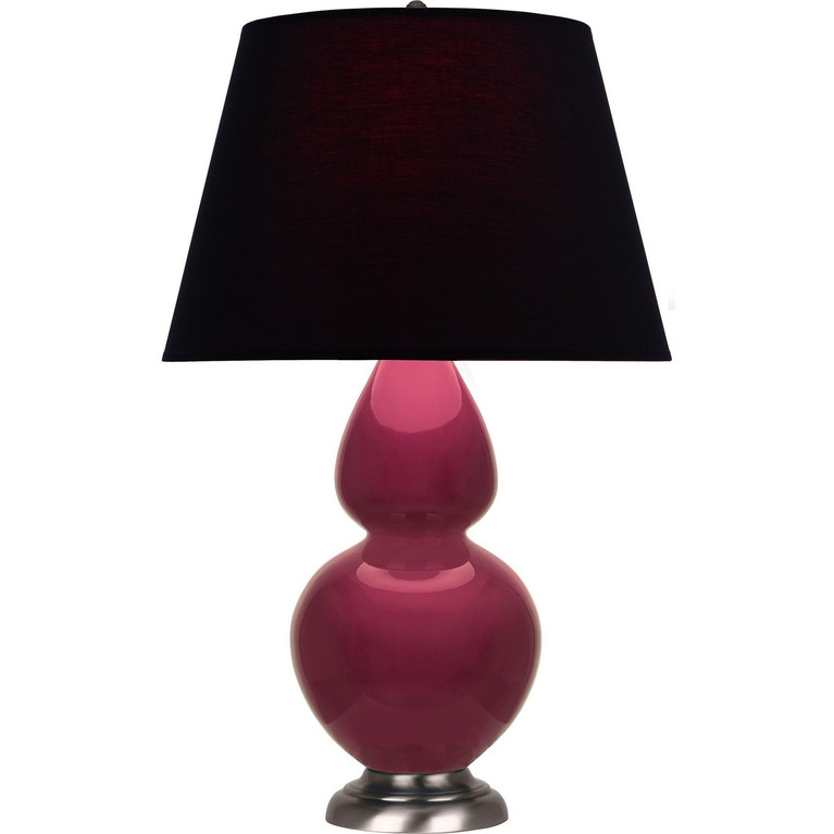 Robert Abbey - SM22K - One Light Table Lamp - Double Gourd - Sugar Plum Glazed Ceramic w/Antique Silver