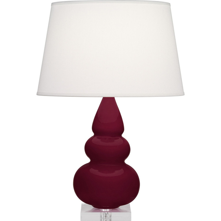 Robert Abbey - SM33X - One Light Accent Lamp - Small Triple Gourd - Sugar Plum Glazed Ceramic w/Lucite