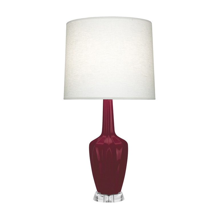 Robert Abbey - SM35 - One Light Accent Lamp - Small Emma - Sugar Plum Glazed Ceramic w/Polished Nickel