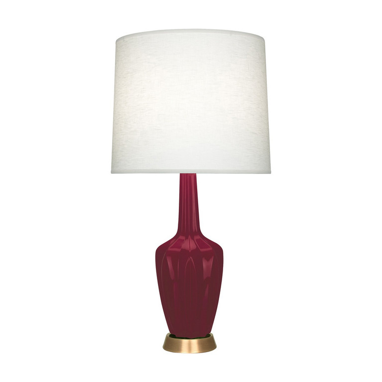 Robert Abbey - SM36 - One Light Accent Lamp - Small Emma - Sugar Plum Glazed Ceramic w/Warm Brass