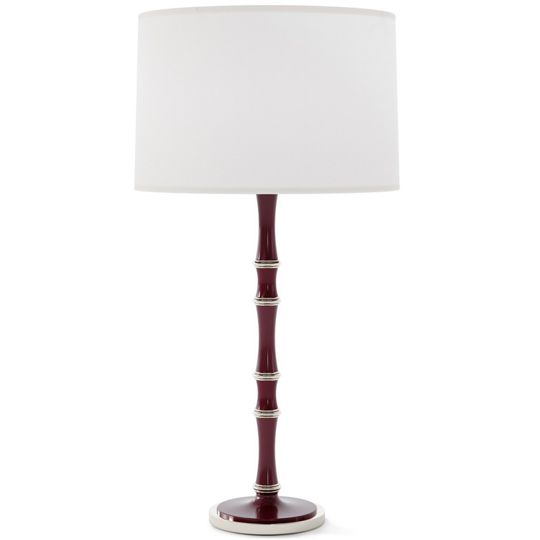 Robert Abbey - SM72 - One Light Table Lamp - Kane - Sugar Plum w/Polished Nickel