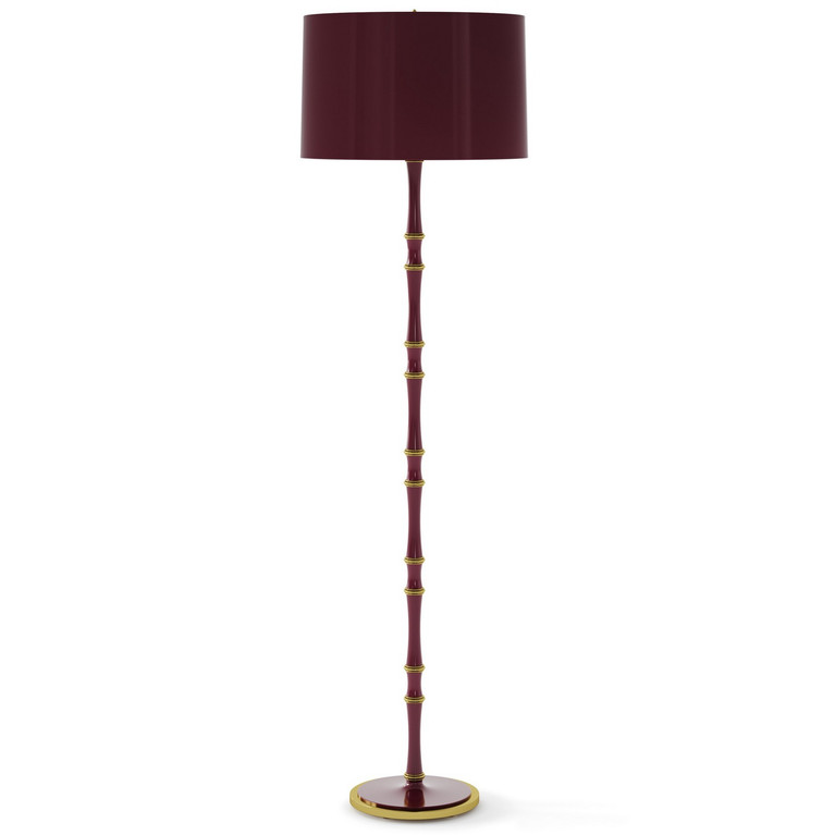 Robert Abbey - SM73X - One Light Floor Lamp - Kane - Sugar Plum w/Modern Brass