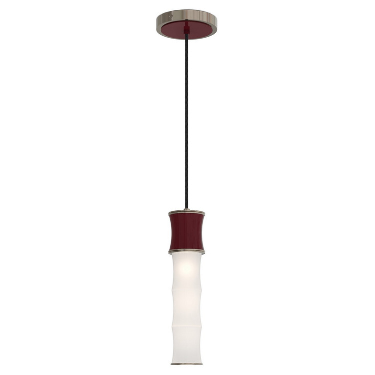 Robert Abbey - SM86 - One Light Pendant - Kane - Sugar Plum w/Polished Nickel