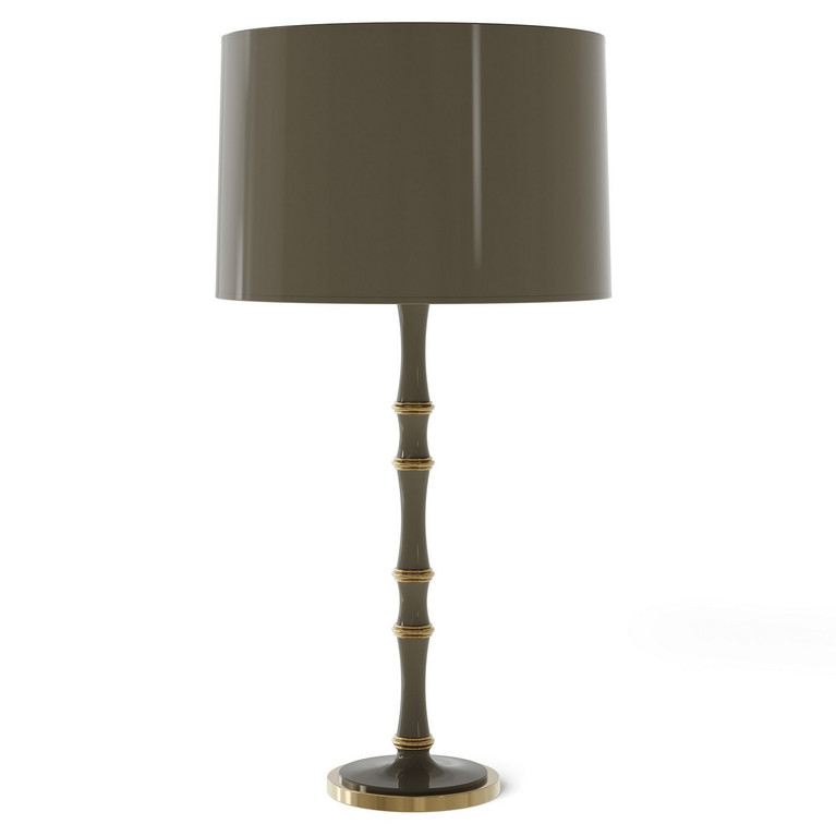 Robert Abbey - ST71X - One Light Table Lamp - Kane - Smokey Taupe w/Modern Brass