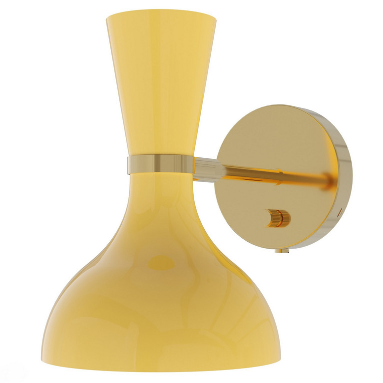 Robert Abbey - SU05SU - One Light Wall Sconce - Clare - Modern Brass w/Sunset Painted
