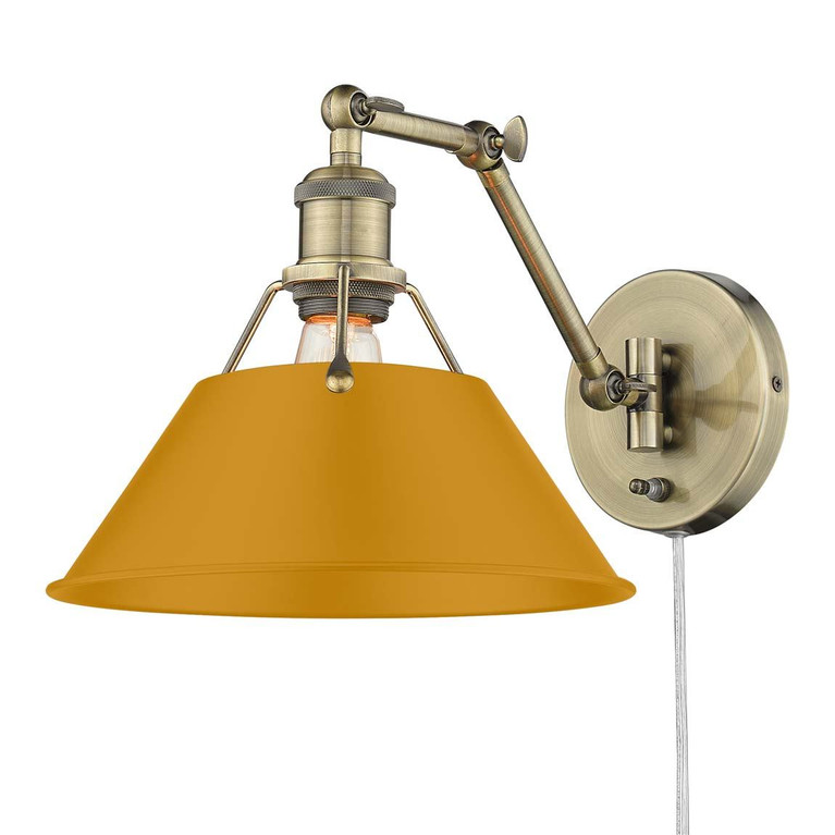 Golden - 3306-A1W AB-AY - One Light Wall Sconce - Orwell - Aged Brass