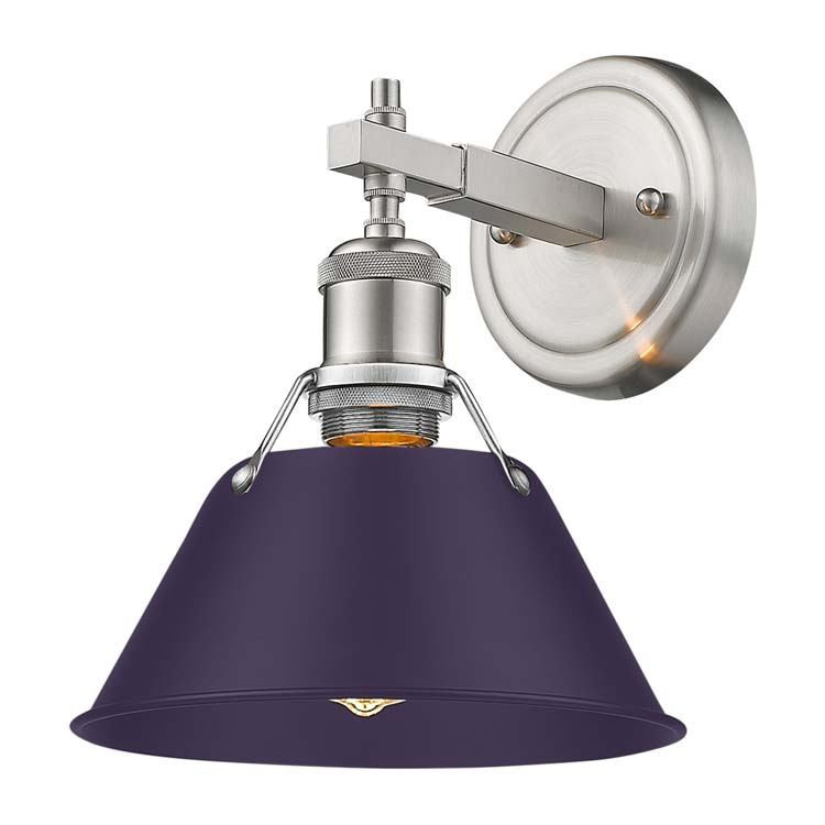 Golden - 3306-BA1 PW-EP - One Light Bath Vanity - Orwell - Pewter
