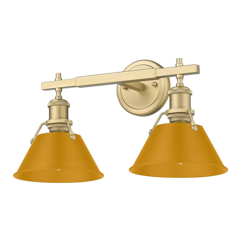 Golden - 3306-BA2 BCB-AY - Two Light Vanity - Orwell - Brushed Champagne Brass