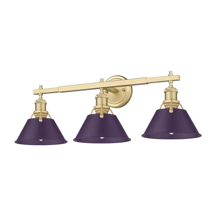 Golden - 3306-BA3 BCB-EP - Three Light Vanity - Orwell - Brushed Champagne Brass